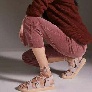 New Anthropologie Tie-Up Gladiator Dusty Pink Sandals - Size 7